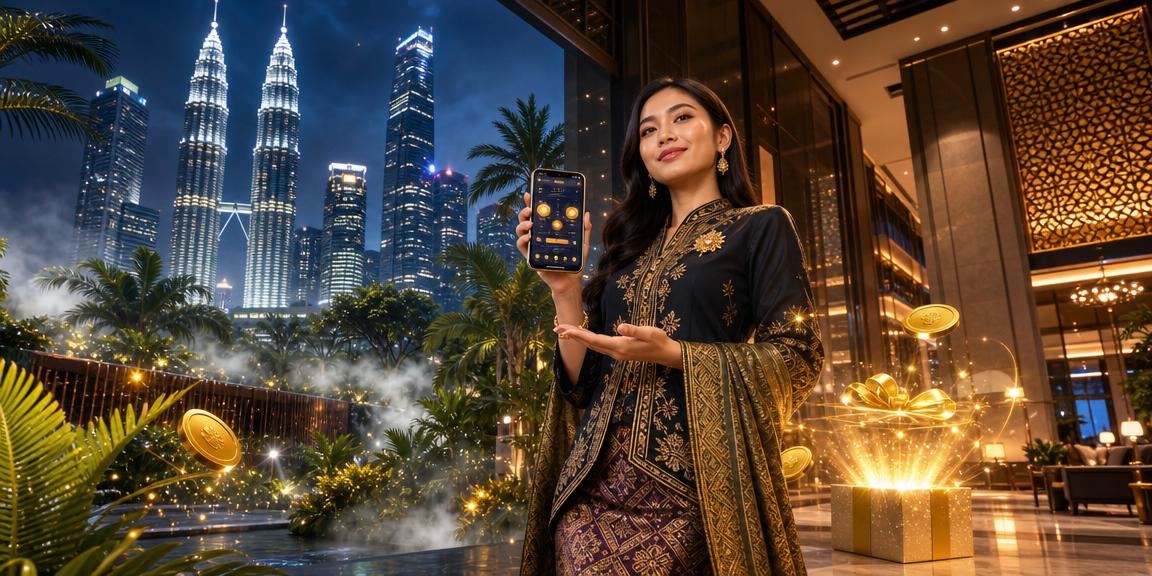 Pengguna mengakses akaun superenalotto melalui aplikasi kasino di Kuala Lumpur