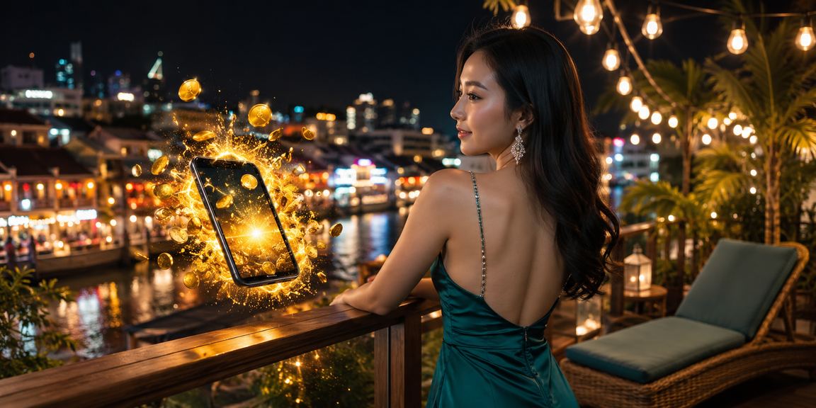 Pengguna Malaysia mengakses platform superenalotto melalui telefon pintar di Melaka